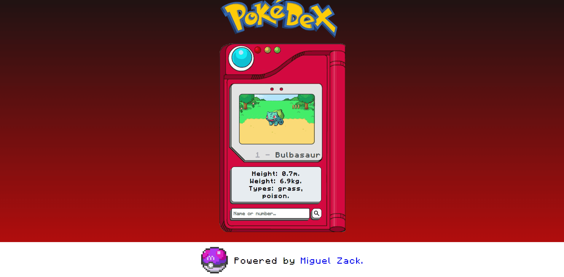 Capa do projeto Pokémon Search Form